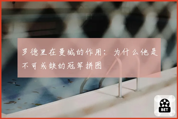 罗德里在曼城的作用：为什么他是不可或缺的冠军拼图